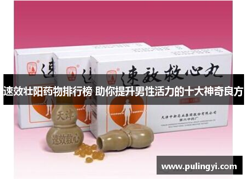 速效壮阳药物排行榜 助你提升男性活力的十大神奇良方